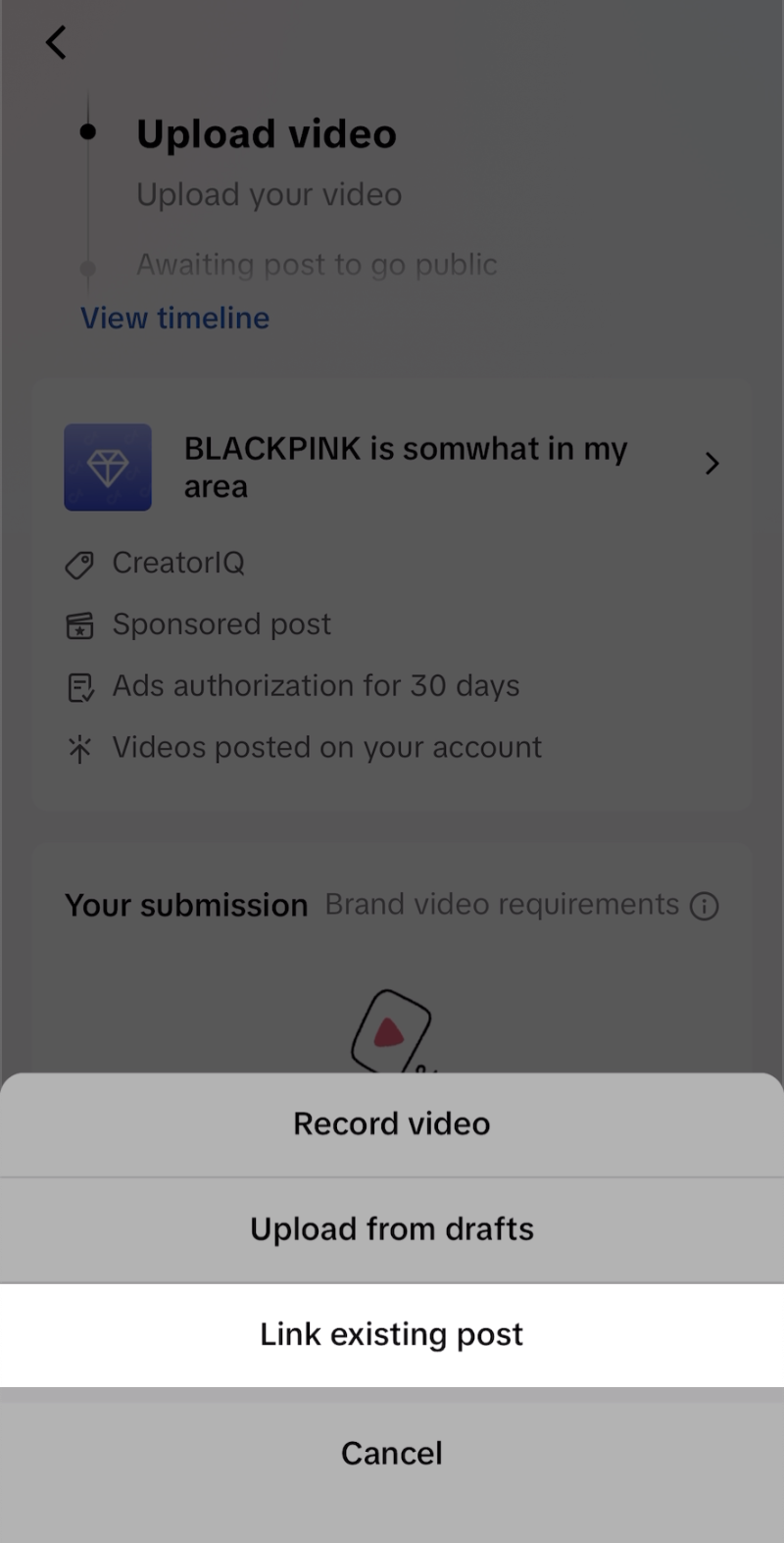 How can I publish branded content using a TikTok Campaign Invite Link ...